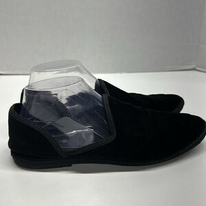 The Row Friulane Ventian Velvet D'Orsay Ballet Flats Shoes Black Size 40 US 10